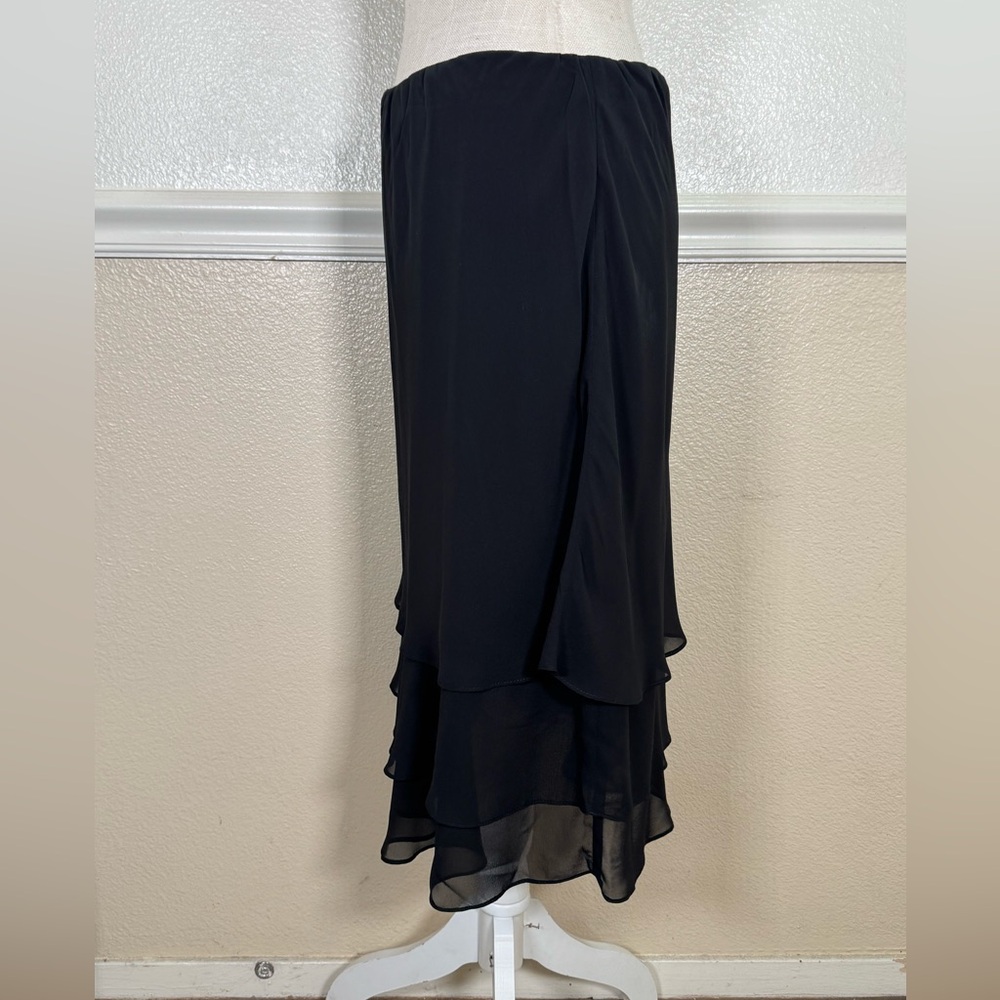 Vintage Alex Evenings Black Midi A-Line Skirt - Picture 3 of 10